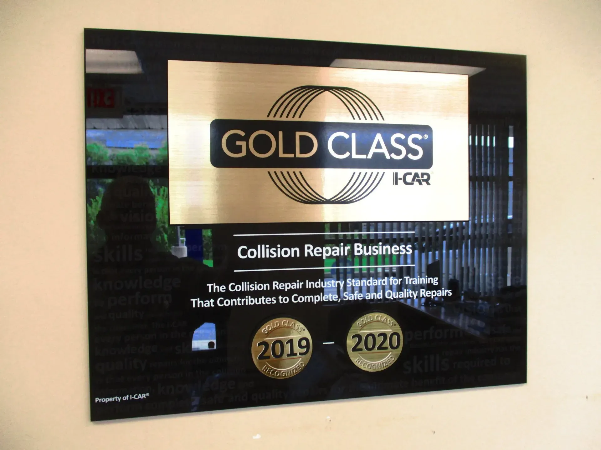Gold Class Certificate — St. Peters, MO — Novak’s Collision Center