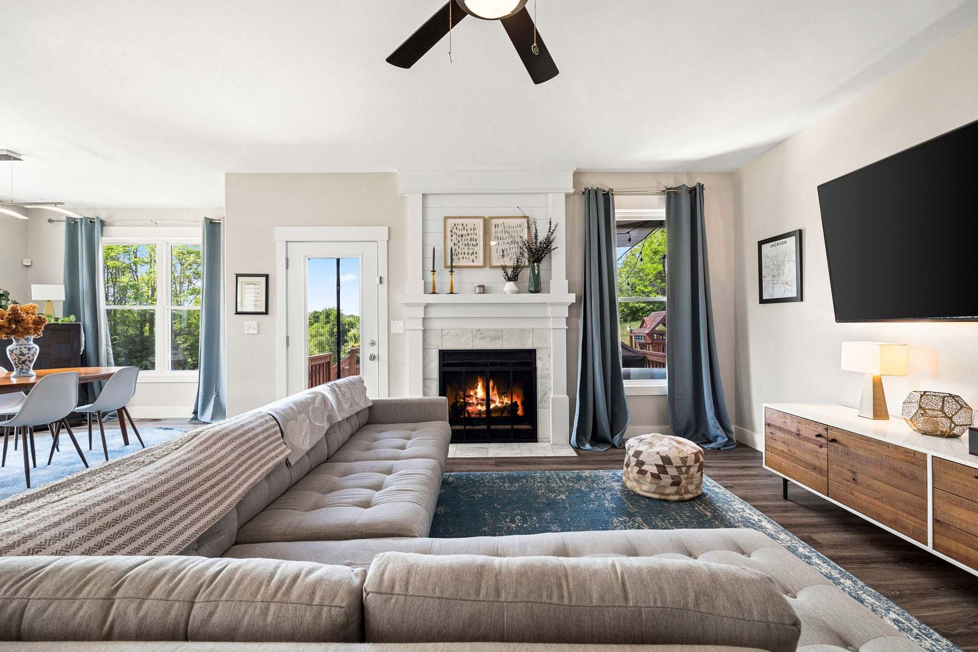 Living room with neutral palette