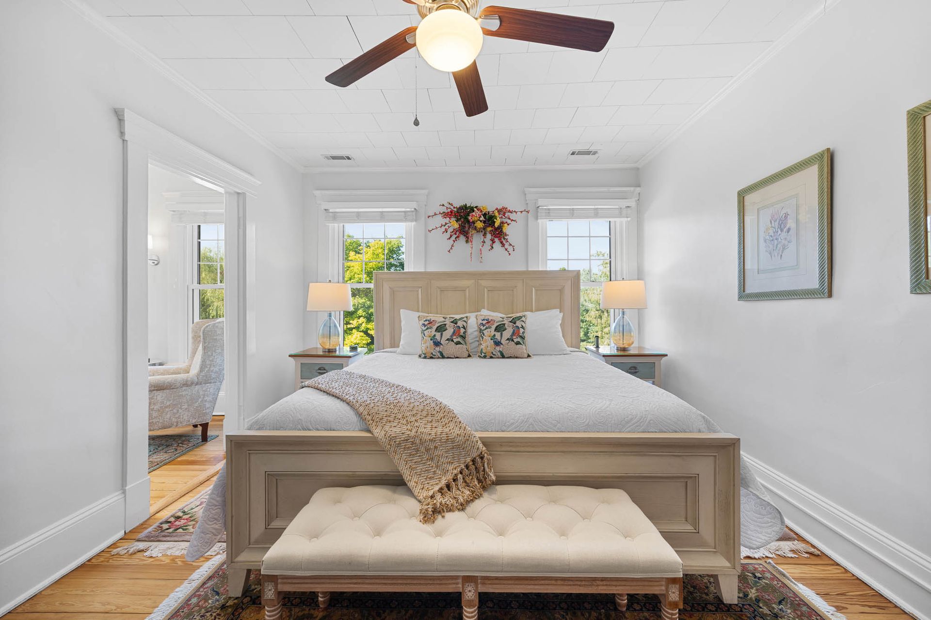 Spacious primary bedroom