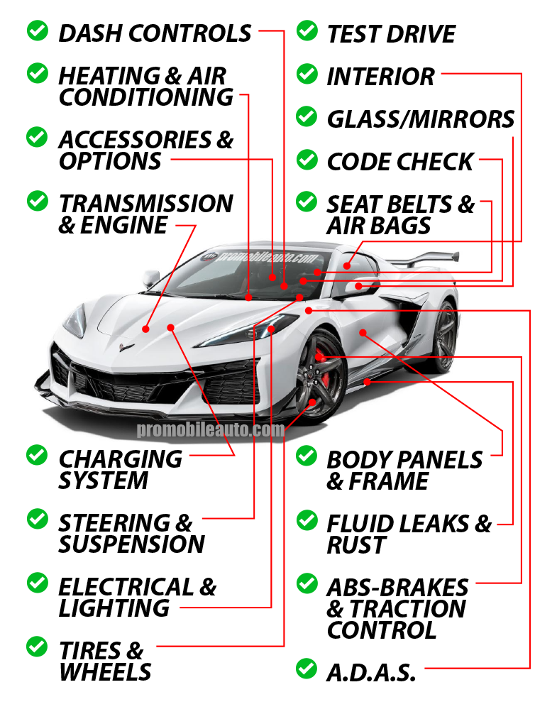 160 POINT BUMPER TO BUMPER USED CAR PRE PURCHASE INSPECTIONS ALL MAKES AND MODELS
