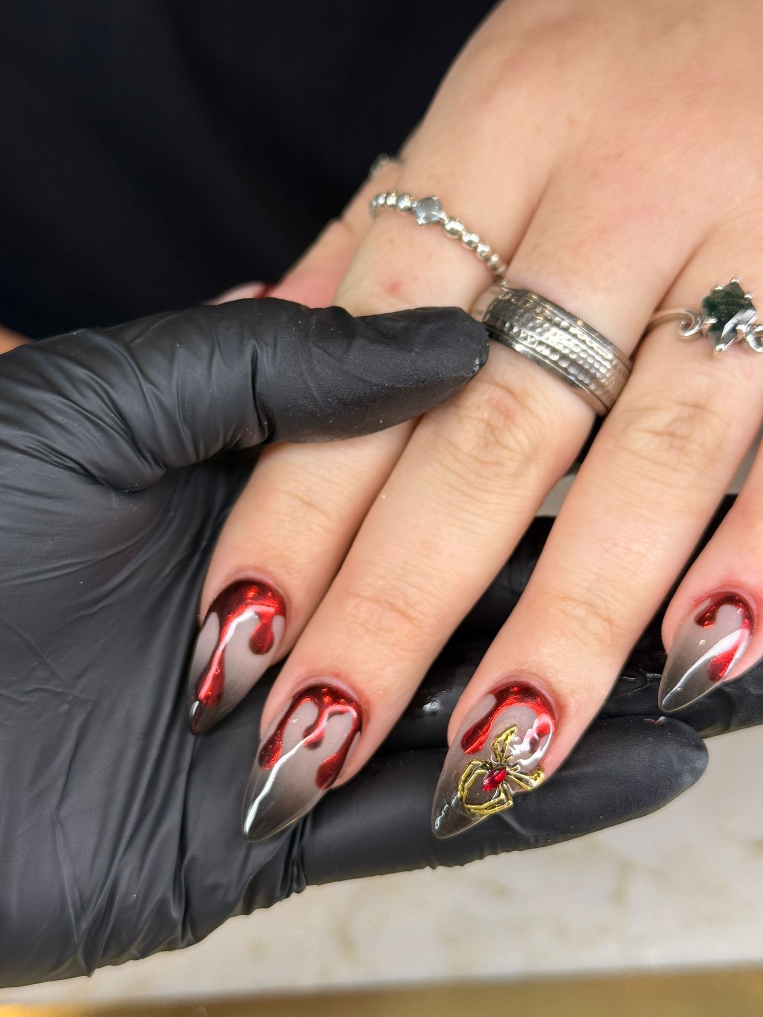 Acrylic Nails done by CURE Nail Bar in Brighton