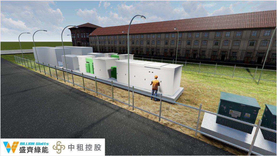 ▲盛齊與中租旗下子公司仲昱成立夏晶,於5月在台南崁腳北段案場開工動土,建置首座6MW儲能系統。 ▲盛齊與中租旗下子公司仲昱成立夏晶,於5月在台南崁腳北段案場開工動土,建置首座6MW儲能系統。