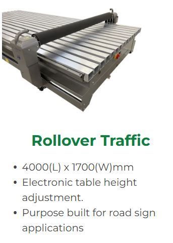 Rollover Traffic flatbed application table