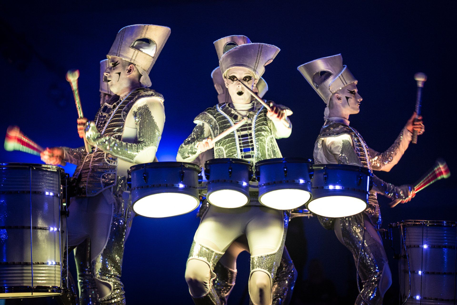Imperial drummers at the grocery aid ball in London performing for guests at an event