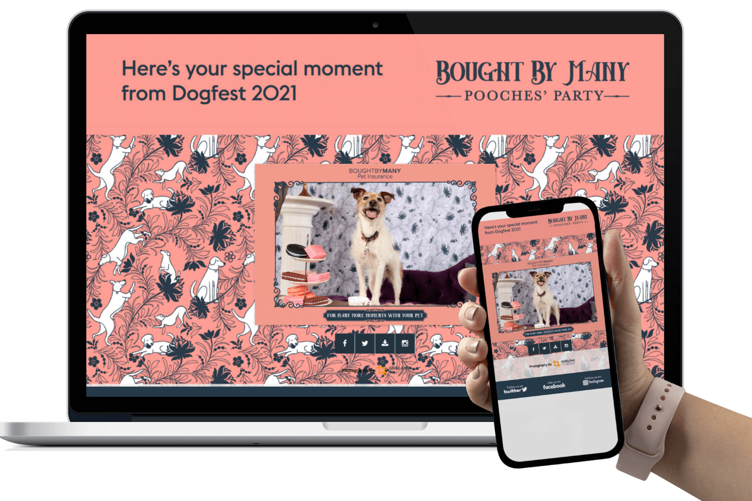 photographer who can share photos instantly with guests via email using a branded microsite