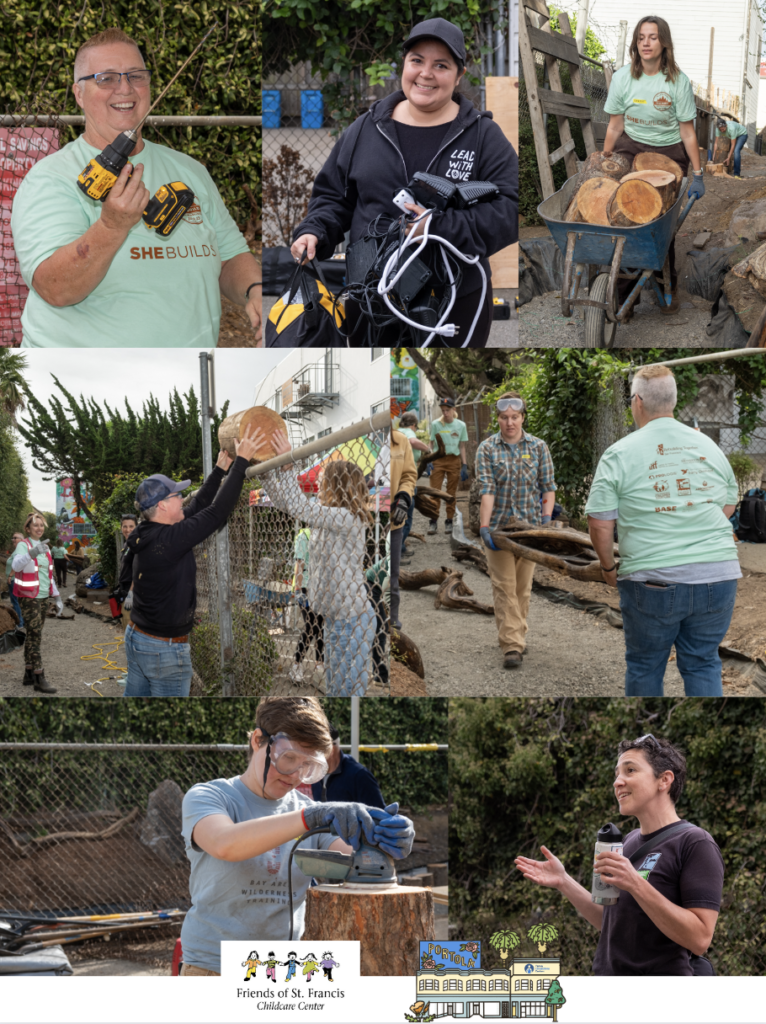 people working in a garden