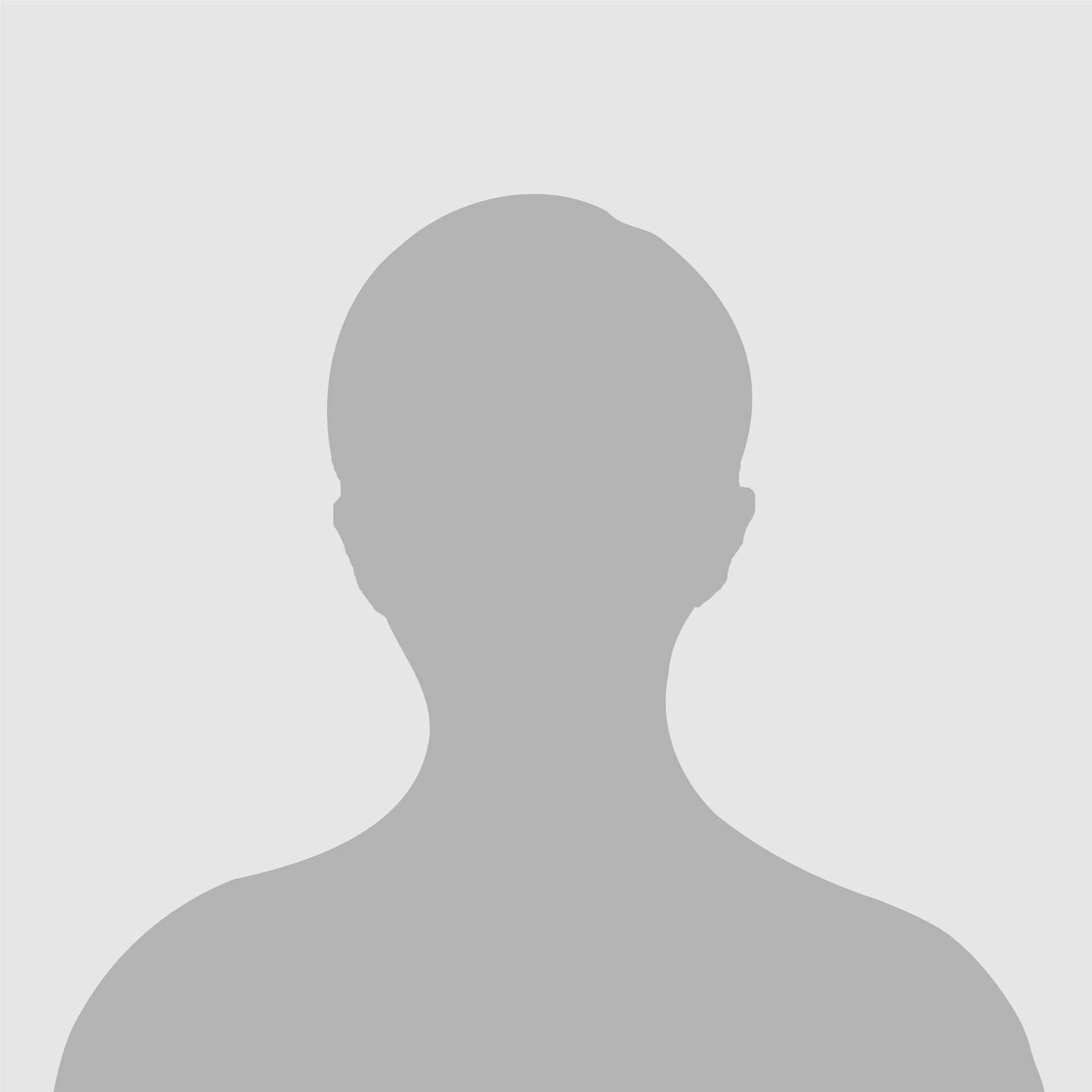 Silhouette des Kopfes und der Schultern einer Person, in Hellgrau vor einem neutralen grauen Hintergrund.