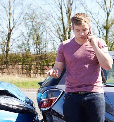 A person calling his car accident lawyer after a car accident in Gillette, WY A person calling his car accident lawyer after a car accident in Gillette, WY