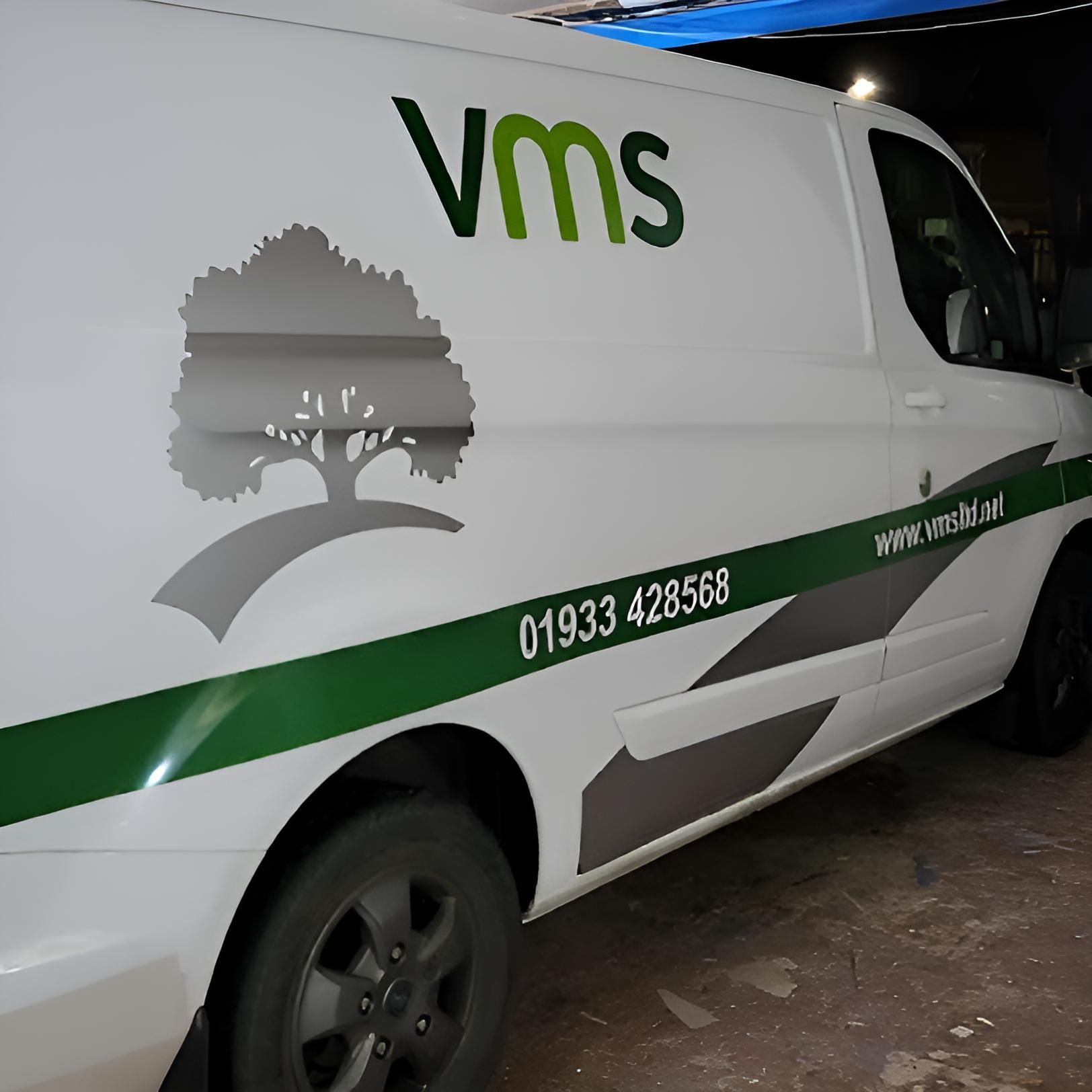 A White Van With The Word VMS On The Side — JW Signs and Designs In Mount Isa, QLD