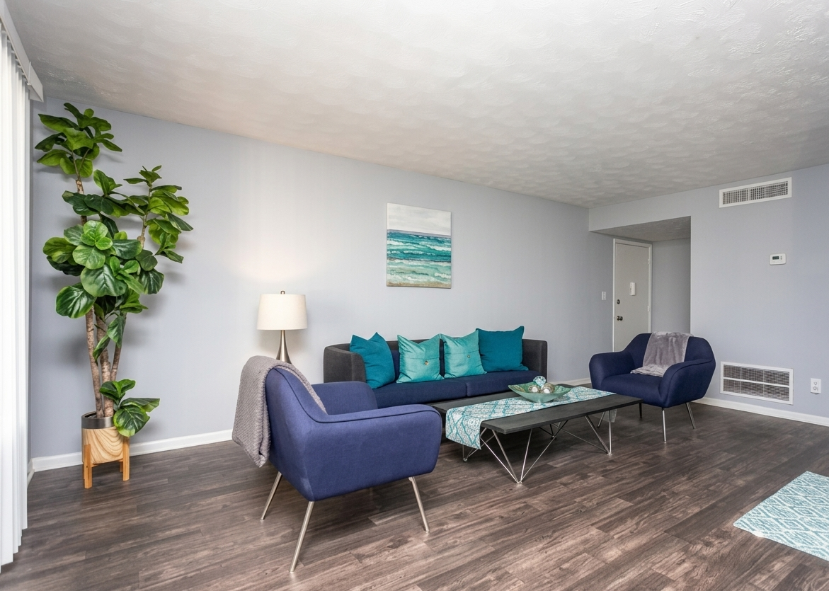The Woods At Peppertree living room with couch