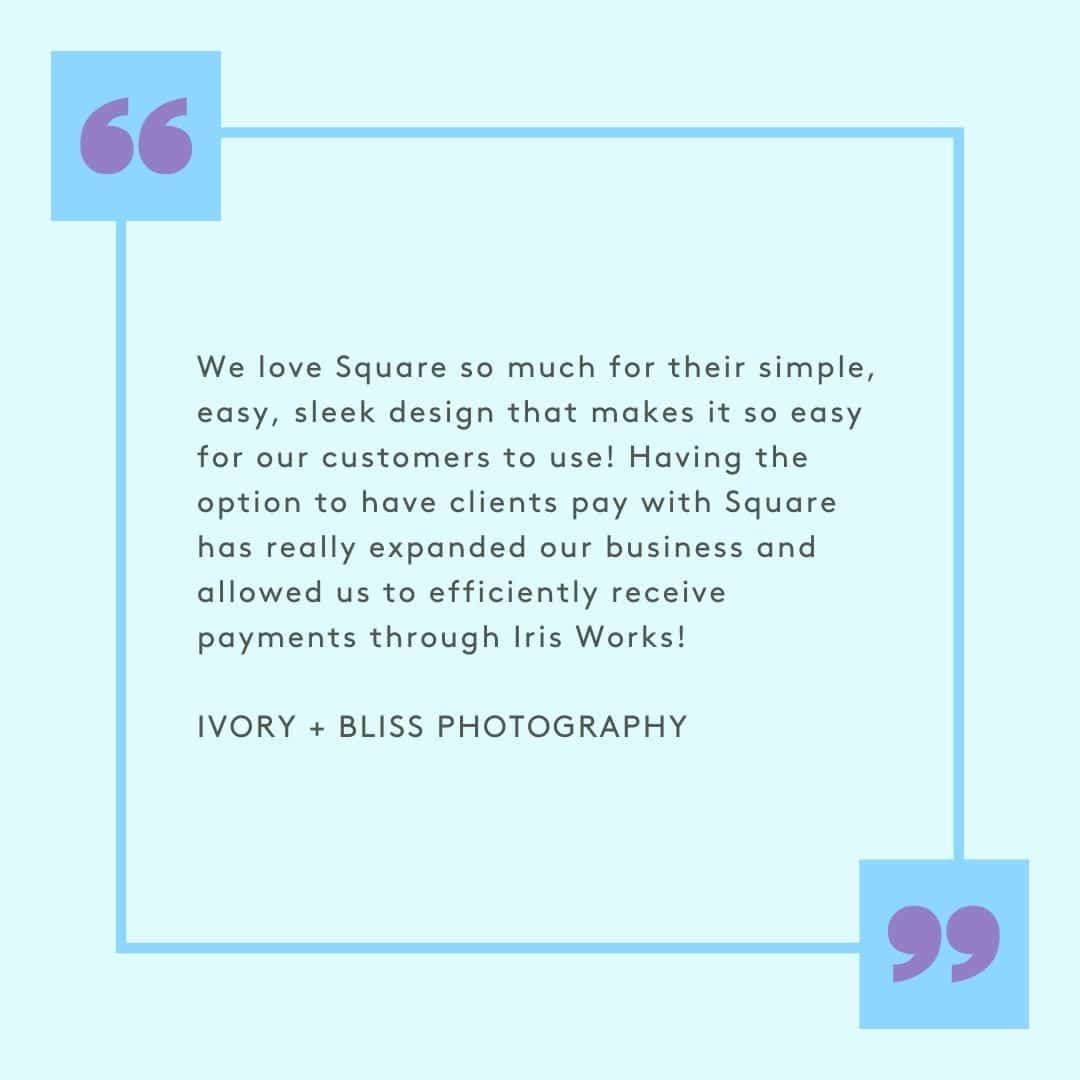 We love square so much for their simple , easy , sleek design that makes it so easy for our customers to use !