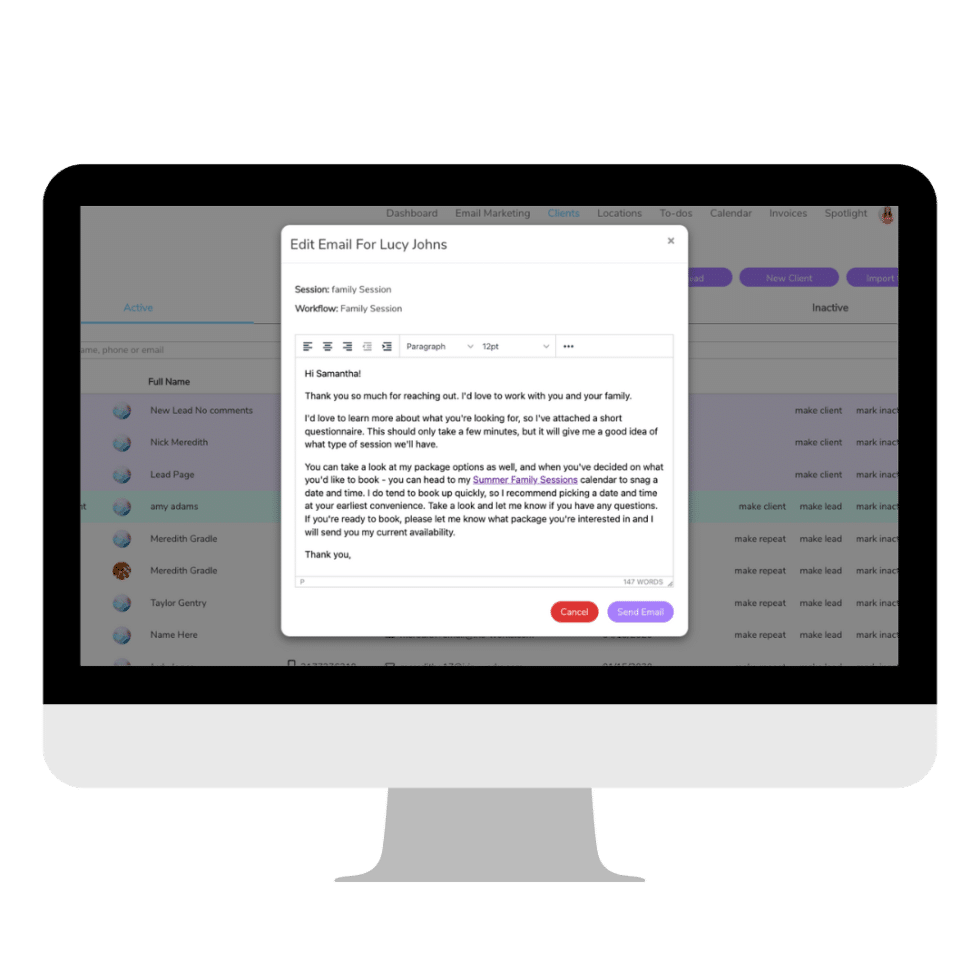 Edit and Send Emails in Iris Works Edit and Send Emails in Iris Works