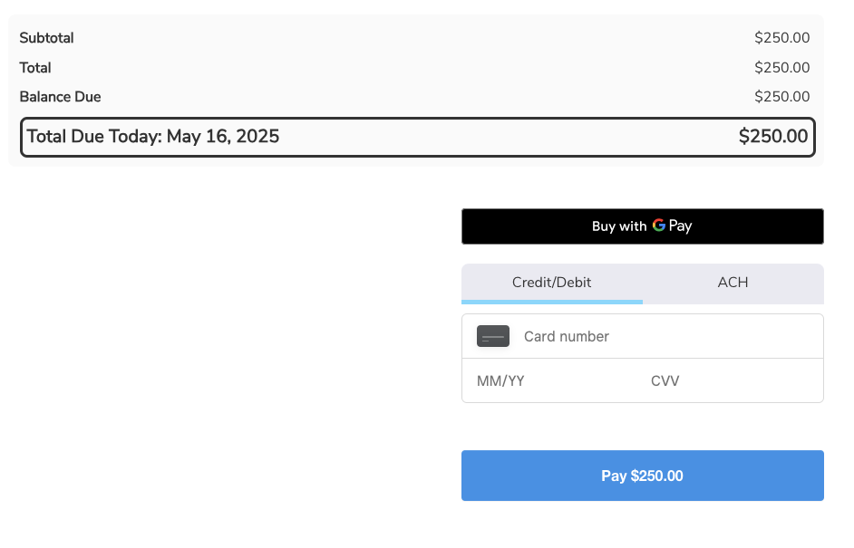 payment method