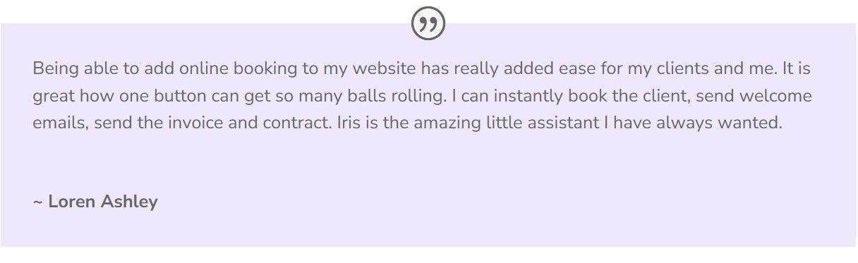 A purple background with a few words on it