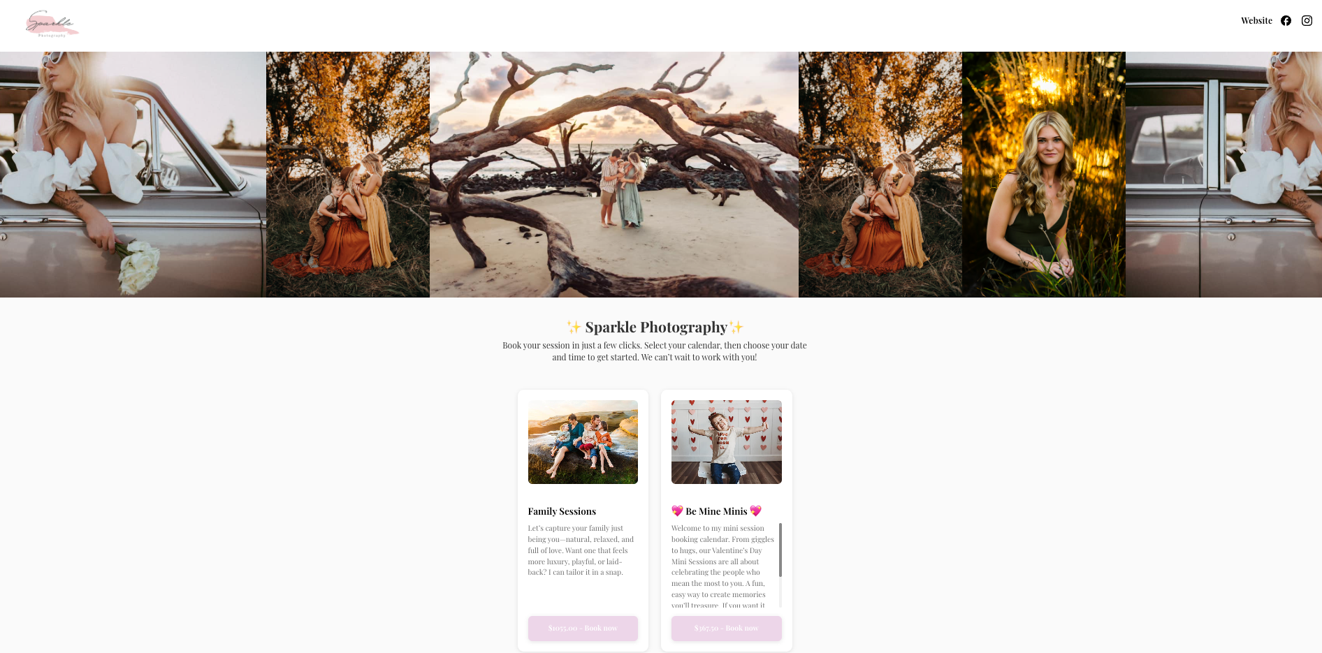 booking pages