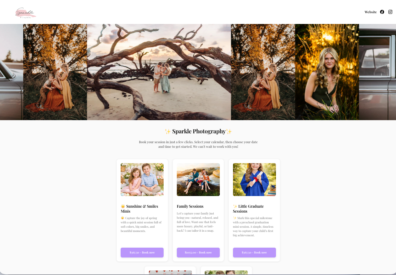 Iris Works photography CRM landing page showing online booking, client management, invoices, contracts, workflows, and scheduling tools designed for photographers.