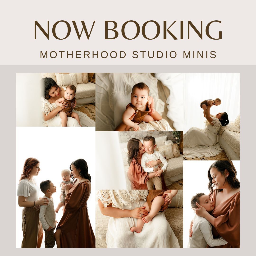 A collage of photos of a woman holding a baby.