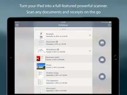 Turn your ipad into a full-featured powerful scanner . scan any documents and receipts on the go.