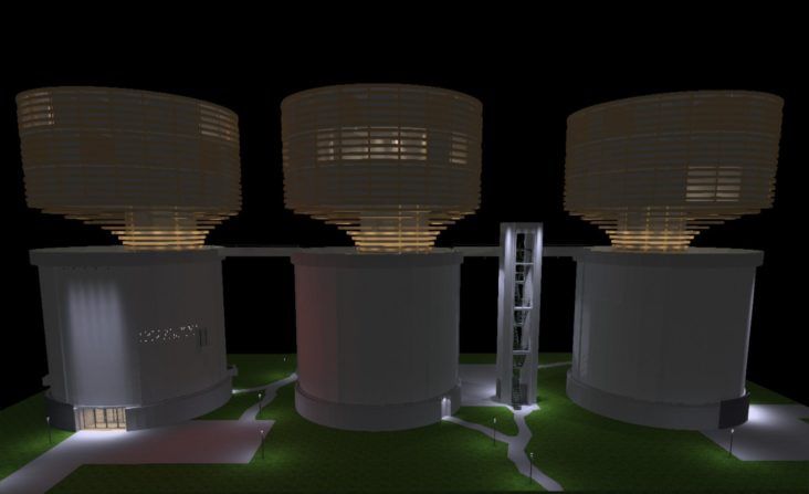 Lichtberekening Silos Zeebrugereidland Amsterdam