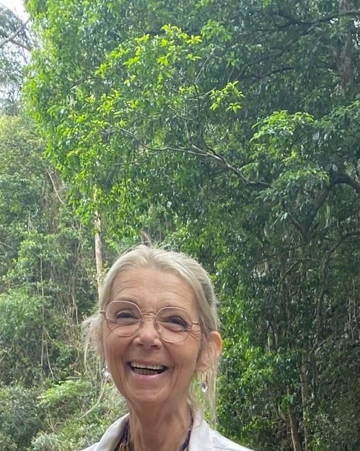 Sandie smiling in the rainforest
