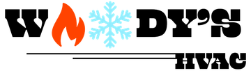 Logo reading “W D Y’s HVAC” with a flame and snowflake icon over black text.