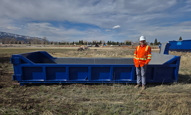 Low-Boy Concrete Dumpster