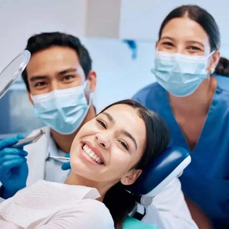 white teeth with a smile