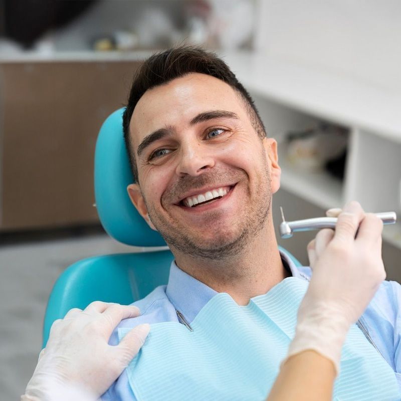Happy dental patient