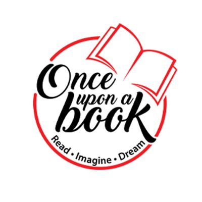 A logo for once upon a book read imagine and dream