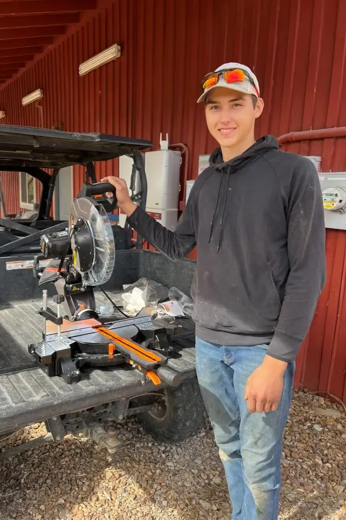 Our farmhand, Isaac