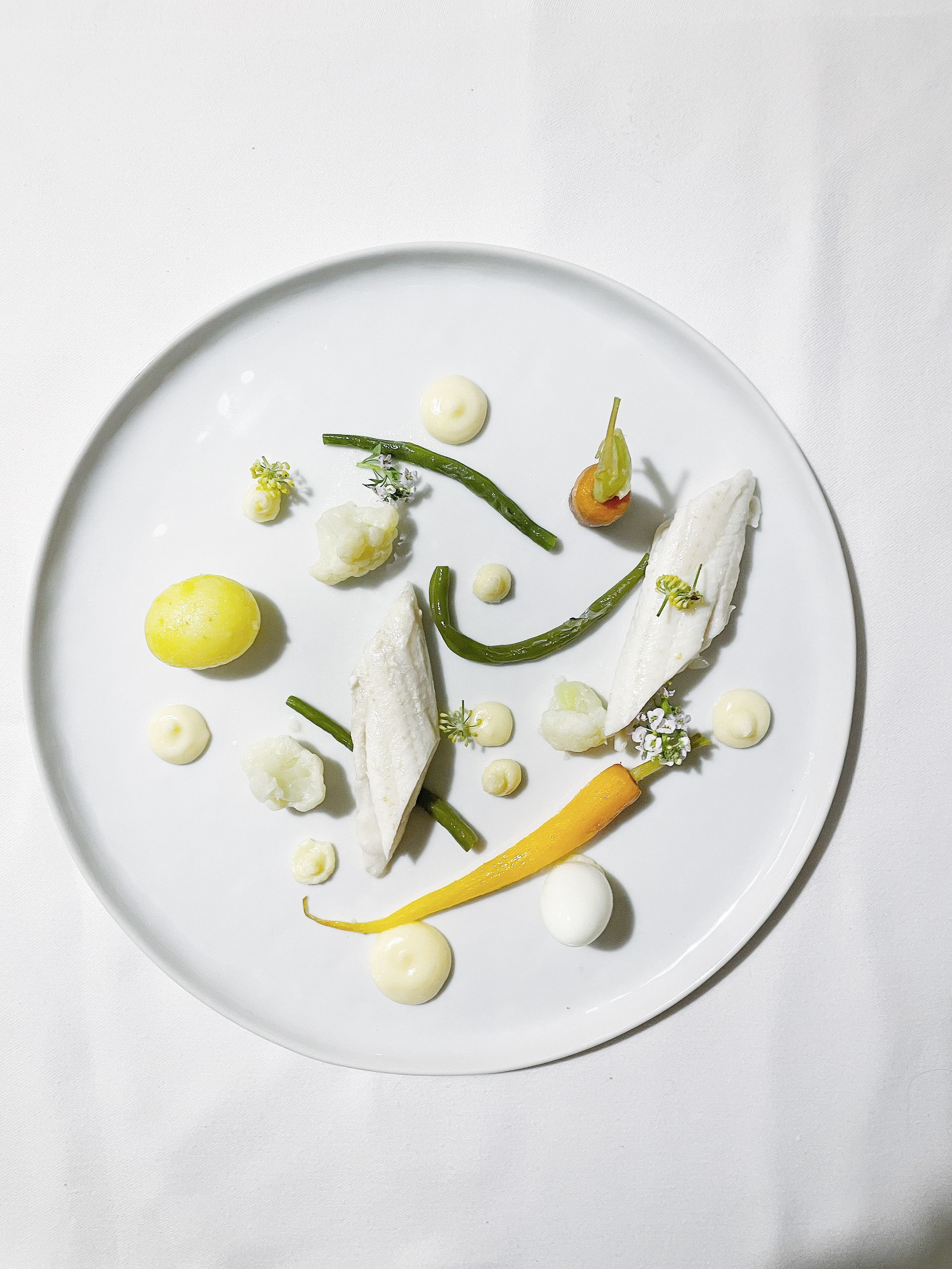 A white plate topped with a variety of vegetables