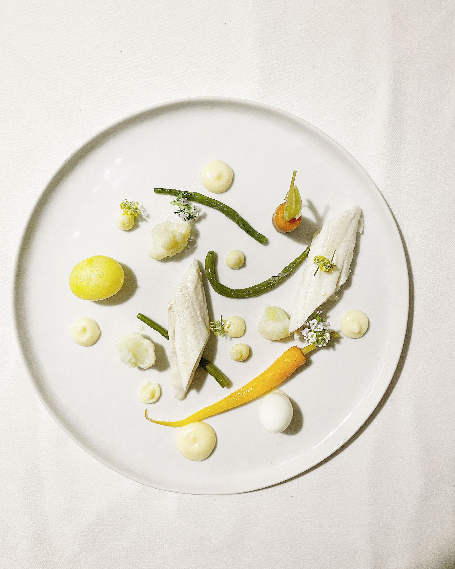A white plate with a variety of vegetables on it