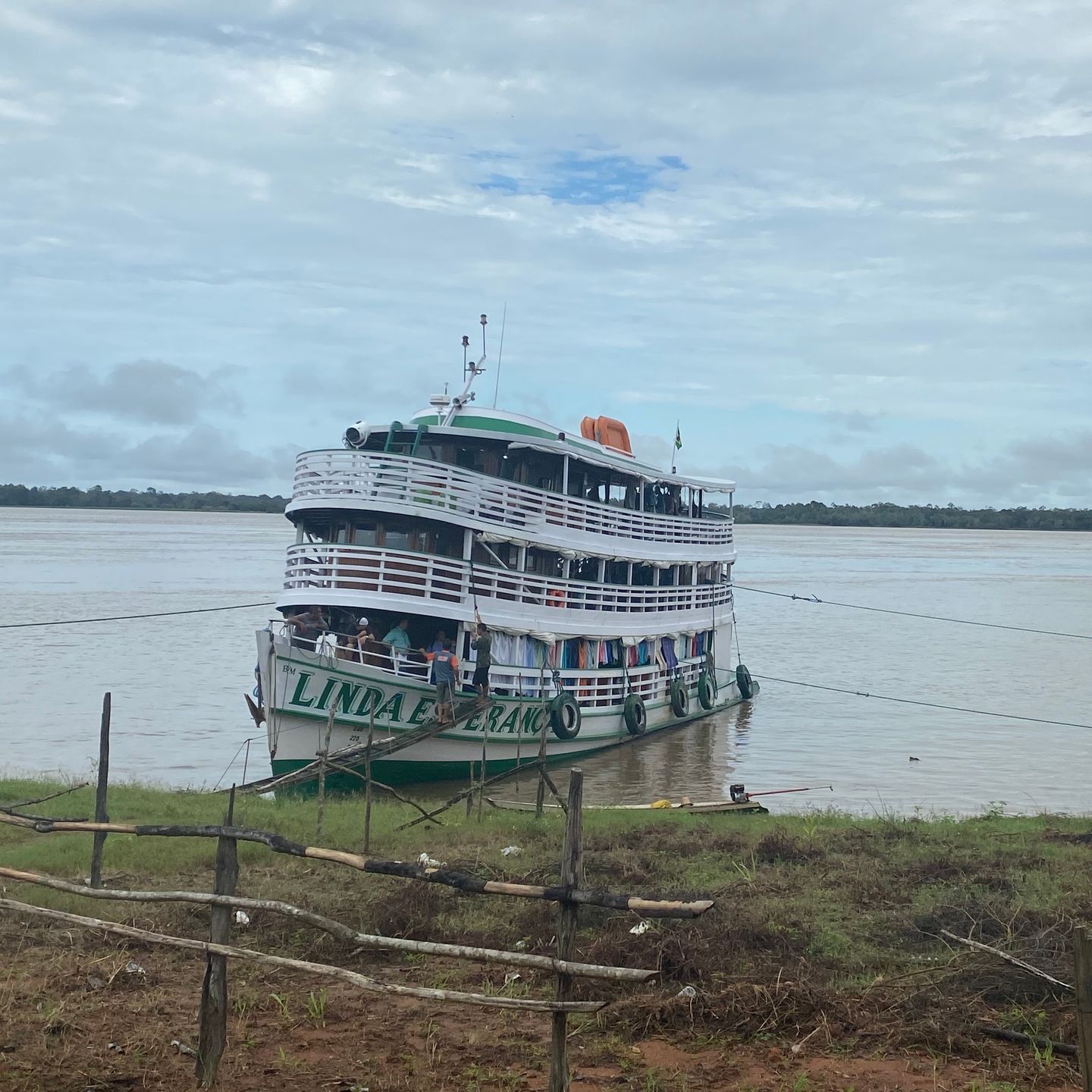 A multi-story passenger boat, 
