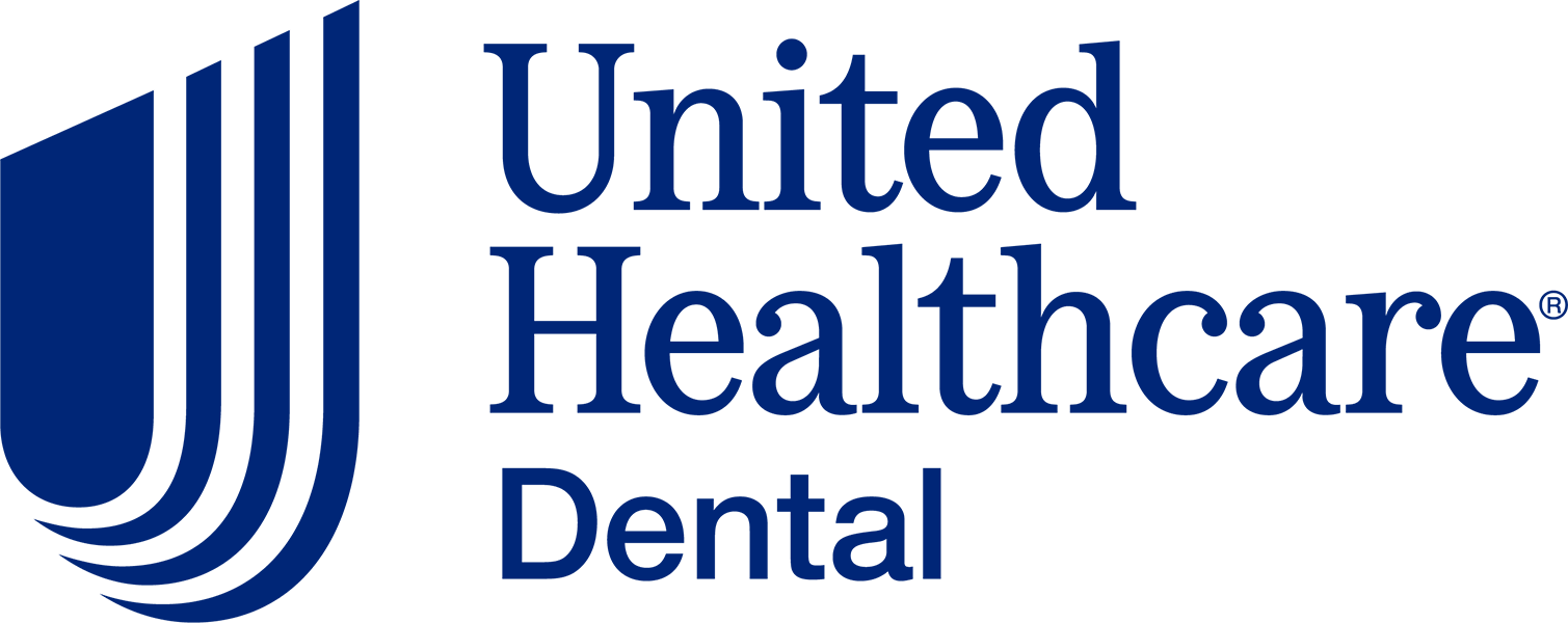 United Healthcare Dental logo with a blue abstract design and text.