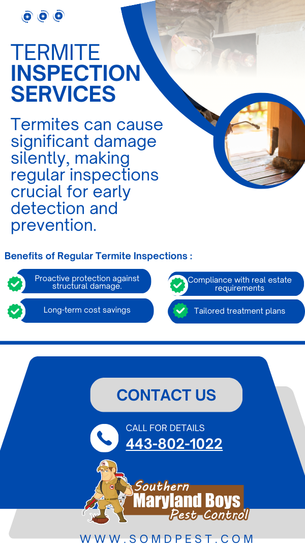 A flyer for termite inspection services in maryland