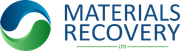 A blue and green logo for materials recovery ltd.