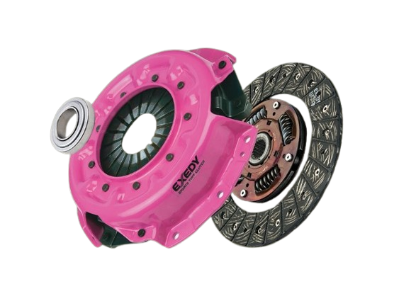 A Pink Clutch and Clutch Disc on A White Background — Currajong Brake Parts Pty Ltd In Currajong, QLD