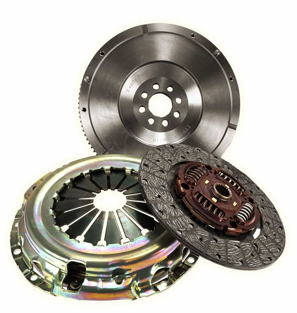 A Close Up Of a Clutch and Flywheel on A White Background — Currajong Brake Parts Pty Ltd In Currajong, QLD