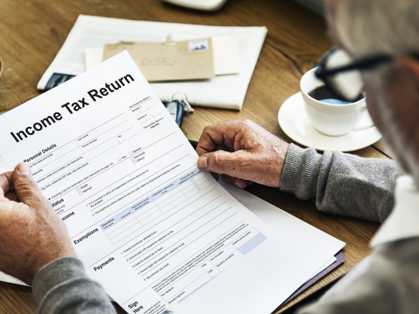 Income tax return form