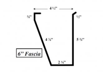 6 inch fascia gutter profile diagram
