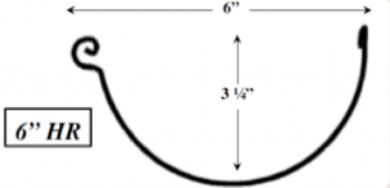 6 inch half round gutter profile diagram