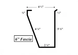 6 inch fascia gutter profile diagram
