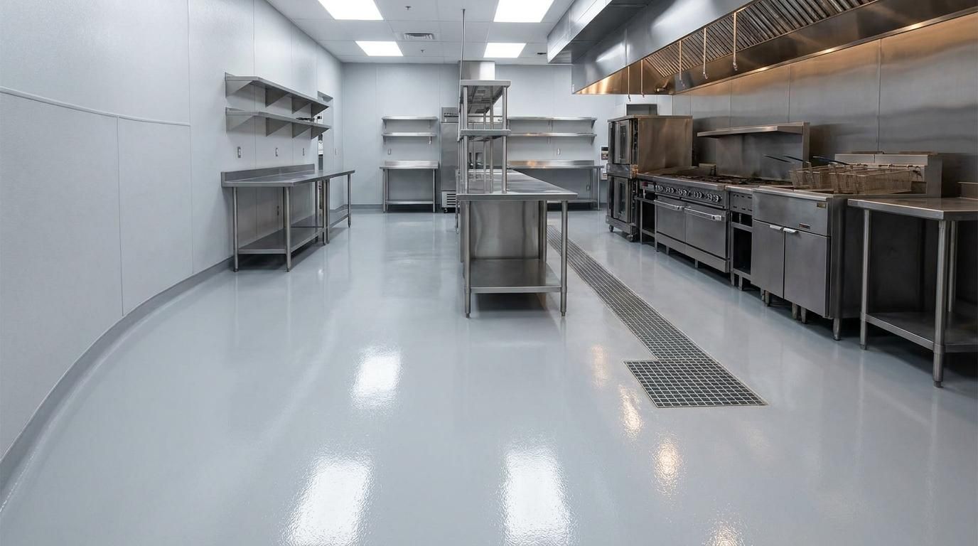 What drives commercial kitchen floor coating costs