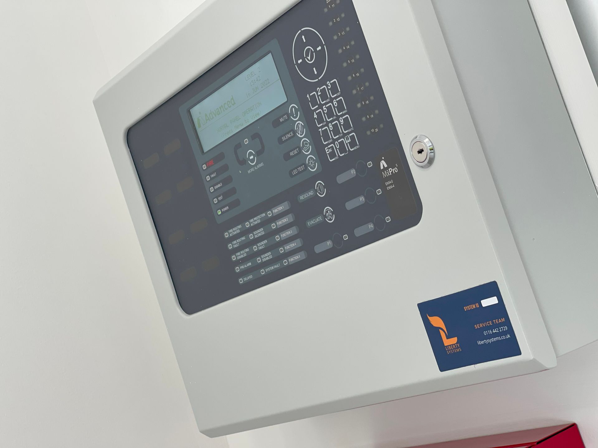 Advanced MX Pro5 2 Loop fire alarm panel  in an office