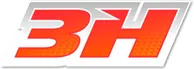 Logotipo “3H” rojo y naranja sobre fondo blanco