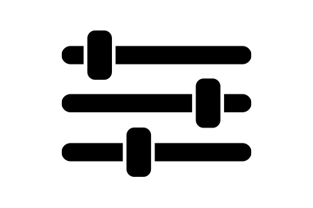 Three horizontal slider controls, each with a handle.