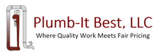 Plumb-It Best, LLC logo with a red pipe wrench and the slogan &ldquo;Where Quality Work Meets Fair Pricing&rdquo;
