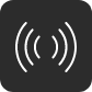 A black and white icon of a sound wave.