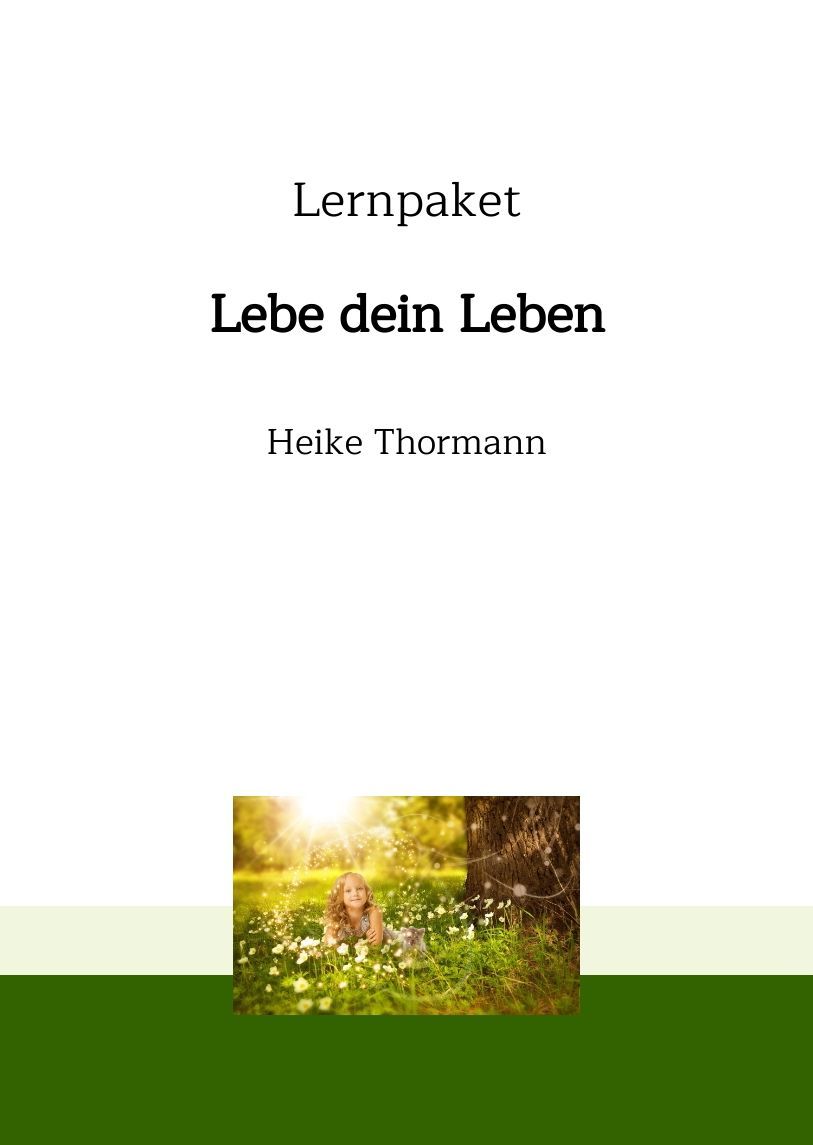 Lernpaket: Lebe dein Leben. Von Heike Thormann