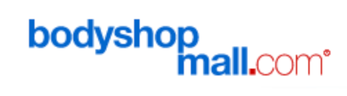 Un logo bleu et rouge pour bodyshop mall.com